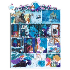 DJ07055 Puzzle poveste cu personaje Frumoasa si bestia cu 100 de piese Djeco