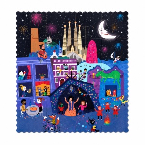 LJ_PZ145U-Puzzle reversibil Zi si noapte in Barcelona, Londji