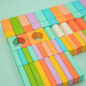 UM_1252 Set 100 cuburi din lemn Umu Toys