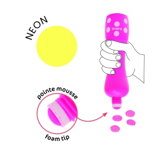 Set Djeco markere fluorescente – vârf din spumă ergonomic