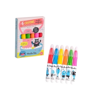 Detaliu creion twist‑up neon – Moulin Roty, vârf extensibil