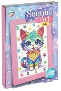Set creativ DIY Tablou cu paiete pisica