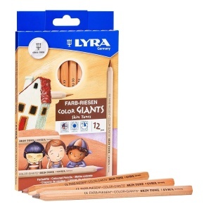 Set cu 12 creioane nuante de piele, Lyra Color Giants