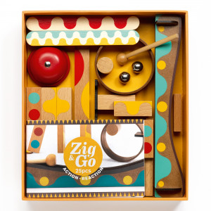 DJ05642-Set de constructie trasee cu reactie in lant Zig & Go Dring  25 piese, Djeco