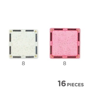 16 piese – plăci strălucitoare pentru construcții creative