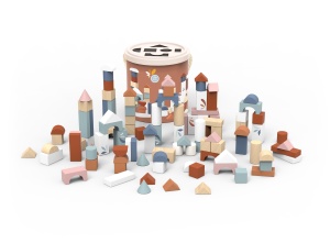 Set de construcție din lemn cu 100 de piese Speedy Monke