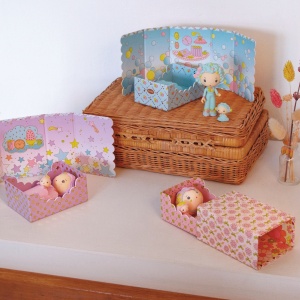 DJ06963-Set Tinyly Rose Tinyroom cutie decor si figurine, Djeco