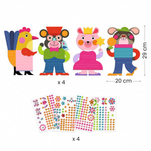 Animale de decorat cu strasuri Djeco