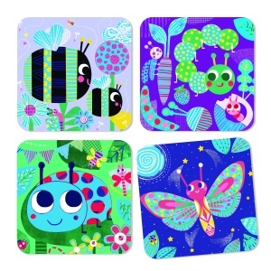 DJ09092 - Set creativ cu 4 planșe și instrument din lemn, Djeco 