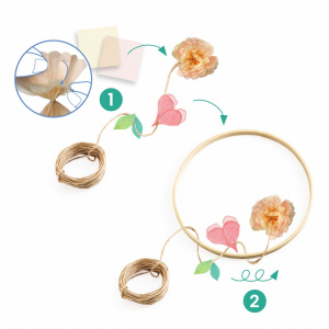 DJ07967-Set creativ DIY Flori din hartie de matase Dalia, Djeco