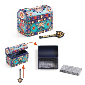 cufăr de decorat din carton FSC®, pentru micii aventurieri