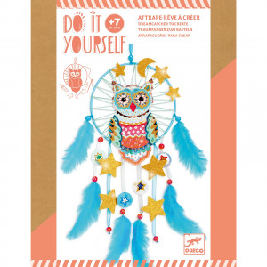 DJ07961-Activitate creativa DIY Dreamcatcher bufnita cu sclipici, Djeco