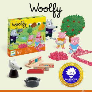 DJ08427- Figurine purcelusi si lup joc woolfy, Djeco