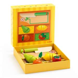 DJ06526-Fructe si legume din lemn de feliat, Djeco