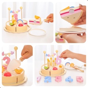 tort aniversar din lemn cu accesorii Umu toys