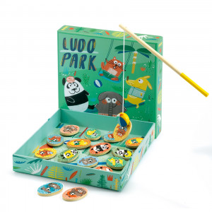 DJ01698-Joc pescuit magnetic LudoPark 4 jocuri, Djeco