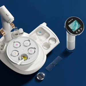 Microscope 400 Vision - vedere laterală a microscopului