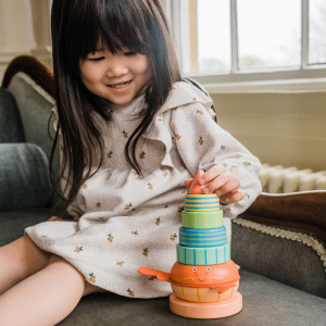 OTT12813_Jucarie din lemn de stivuit cu crab, Orange Tree Toys