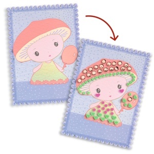 DJ06983 Set creativ Tinyly - Stella,Minico si Mushy cu mozaic decorativ.