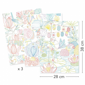 DJ08694 Joc creativ artistic Mapa cu 3 planse de colorat Djeco