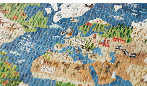 LJ_PZ201U-Micro puzzle 600 piese harta lumii, Londji