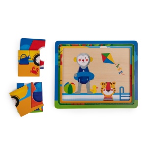 Puzzle Moulin Roty cu 3 straturi