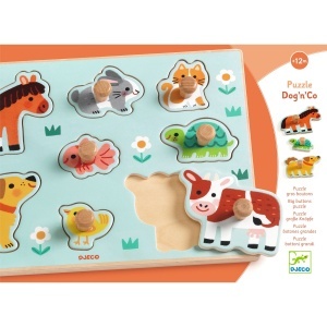 Ambalaj puzzle Dog’n’co din lemn pentru copii