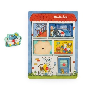 Puzzle sonor din lemn Puce & Pilou 684086