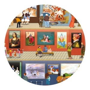 Puzzle cu 500 piese si joc de observatie La muzeu, Djeco