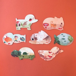 LJ_PZ003U-Puzzle Animale de companie, Londji