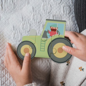 OTT06771_Puzzle tractor din lemn, Orange Tree Toys 