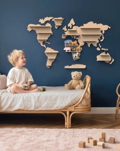 Raft cu hartă a lumii și figurine animale Speedy Monkey