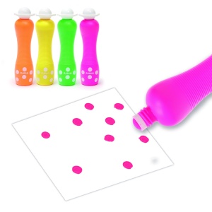 Markere neon pentru buline – set creativ Djeco 3+ ani
