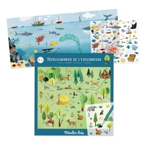 Planșe cu ilustrații transferabile tematică exploratori