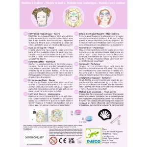 Set machiaj față pentru copii 4–7 ani: 3 look-uri (fluture, zână, sirenă)