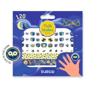Moonlight Reflections - autocolante cu zone fosforescente pentru unghii cu ilustrații frumoase