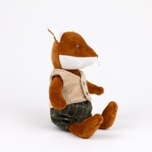 Max Vulpea, jucărie de pluș cu blană roșcată-ruginie și piept alb, Egmont Toys