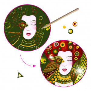 DJ09374-Atelier creativ de razuit Inspired by Gustave Klimt Zeite aurite, Djeco