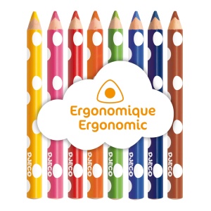 DJ09004-Creioane colorate ergonomice pentru bebe, Djeco