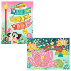 Djeco Kyoto – colaj artistic cu stickere sclipitoare pentru copii
