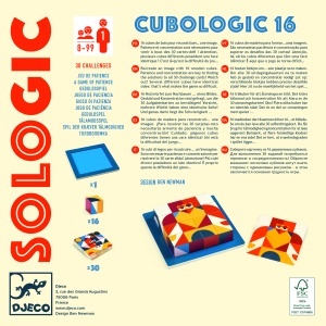 DJ08576 -Joc educativ lemn Cubologic 16 dezvoltare logică copii, Djeco