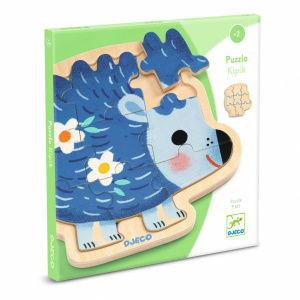 DJ01822-Puzzle din lemn 9 piese Arici, Djeco