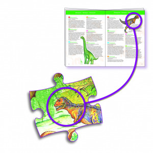 DJ07424-Puzzle 100 piese Dinozauri, Djeco