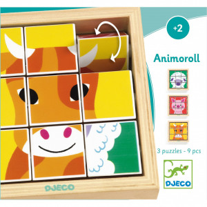 DJ01955-Puzzle rotativ cu animale, Djeco