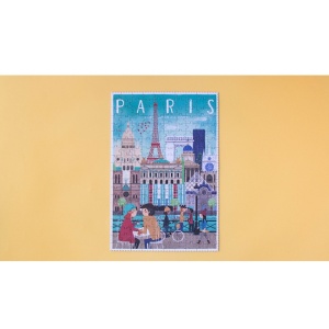 PZ593-Puzzle Turist in Paris, Londji