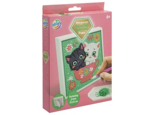 Set creativ DIY, Creeaza propriul tablou cu diamante, Moxy(Pisicute) Pisicute