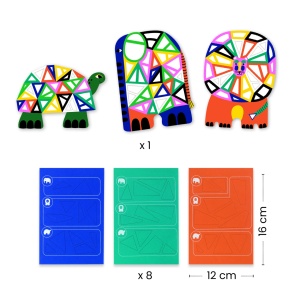 Set creativ Mozaic Animale Sălbatice - joc educativ pentru dezvoltarea creativității