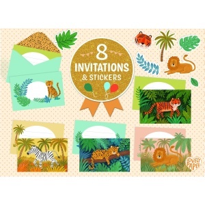 Set creativ de invitații cu stickere – pentru petreceri și ocazii speciale
