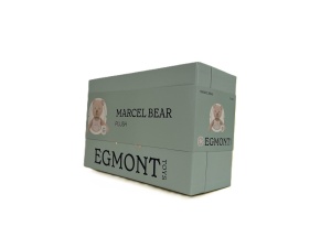 Marcel Bear Gift Box – ursuleț din bumbac organic, ambalat într-o cutie ilustrată FSC.