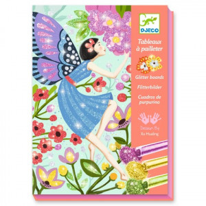 DJ09516 - Set artă pentru copii cu sclipici colorat, Djeco